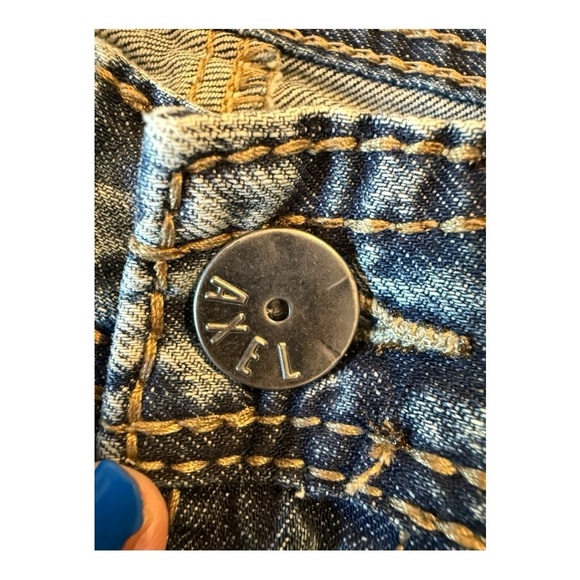 Axel Jeans Treadwell Relaxed Straight Fit Men’s Embellished Faded JeanNew 38 X32 - Picture 12 of 16